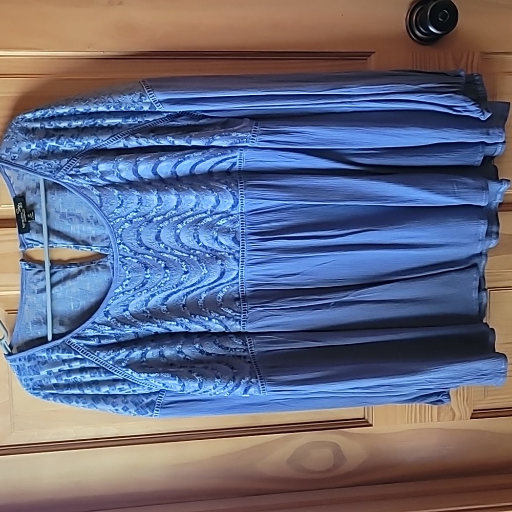 Suzanne Betro 3x tunic.  Grayish blue